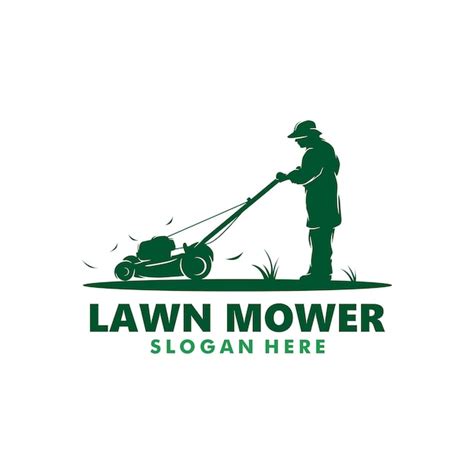 Premium Vector Lawn Mower Logo Design Vector Silhouette Illustration