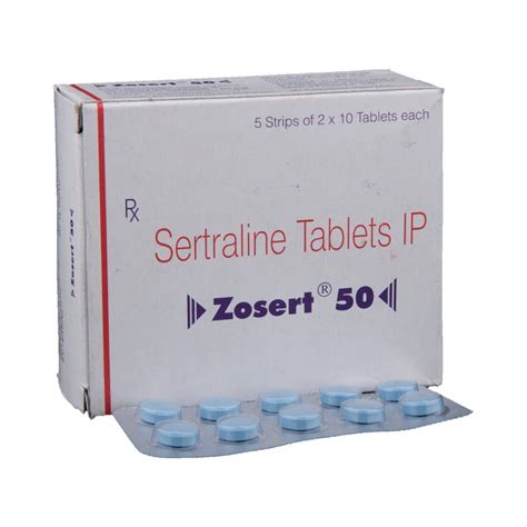 Sertraline Zoloft Zosert 50mg Tablets Prescription Treatment Anti