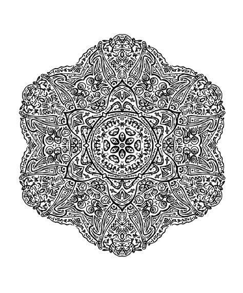 Free Mandalas Page «mandala To Color Adult Very Difficult 2