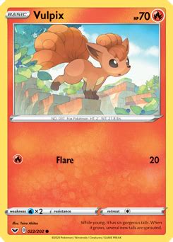 Vulpix Pokemon Card