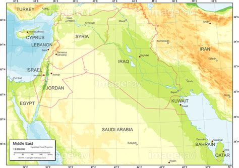 【地域図中東地勢図】の画像素材19604708 地図素材ならイメージナビ