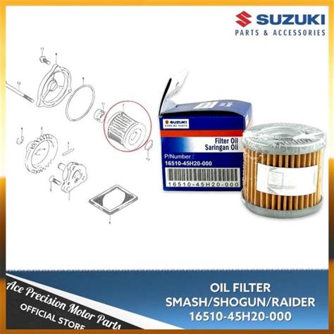 Suzuki Genuine Oil Filter Smashshogunraider150gixxer 16510 45h20 000 Lazada Ph