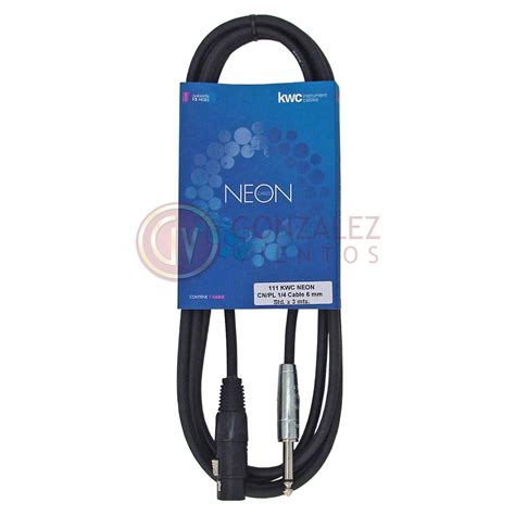 Cable Kwc Neon 111 Plug Canon Hembra 3 Metros Gonzalez Vientos Store