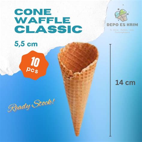 Jual Classic Sugar Rolled Cone Waffle Ice Cream Wafer Kerucut Besar