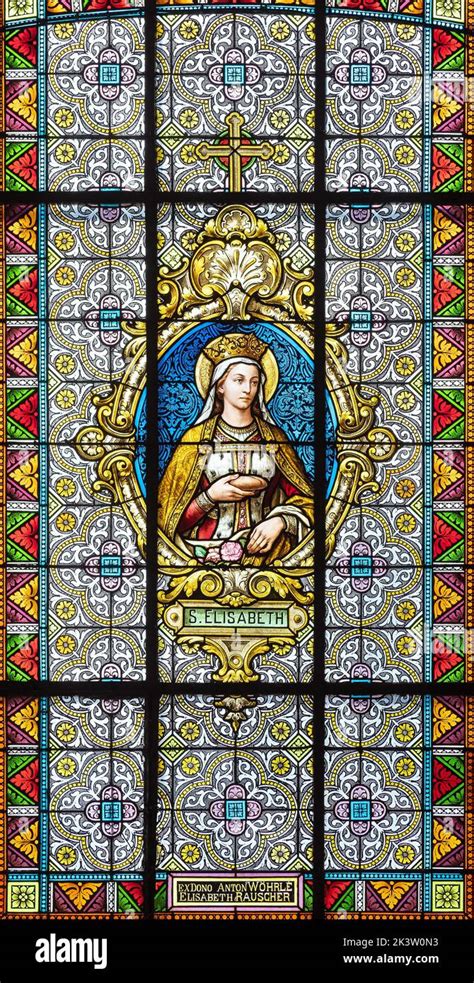 Beautiful Stained Glass Window On A Religious Theme Stock Photo Alamy