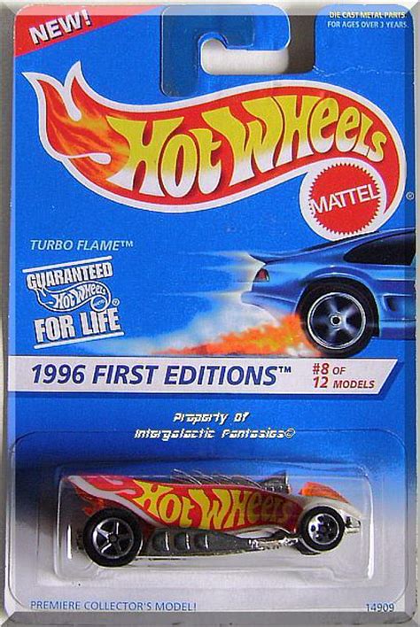 Hot Wheels Turbo Flame First Editions Collector White Contemporary