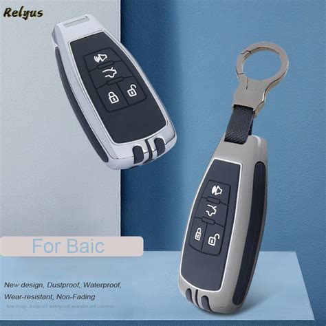 Zinc Alloy Silicone Car Remote Key Case Cover Fob For Baic Senova X