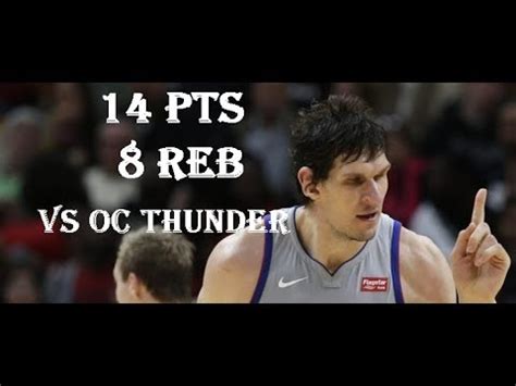 Boban Marjanovic Pts Reb Vs Thunder Jan Youtube