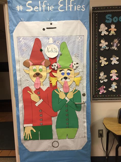 Christmas Door Decorations Selfie Elfies 😊 Christmas Door Decorations