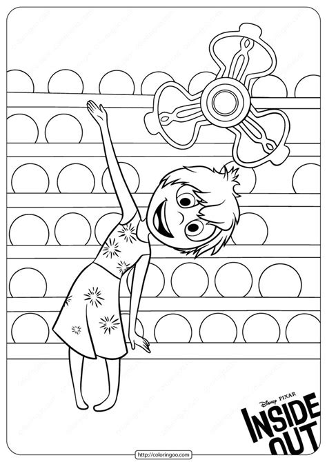 Disney Inside Out Joy Coloring Pages Inside Out Coloring Pages