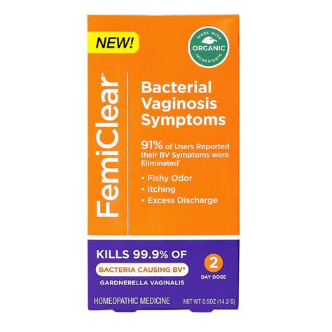 Femiclear Bacterial Vaginosis Symptoms 2 Day Dose Ointment