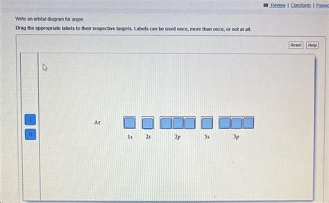 Solved Write An Orbital Diagram For Argon Drag The Chegg