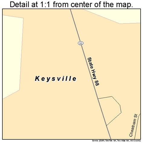 Keysville Georgia Street Map 1343360