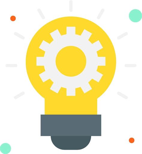 A Yellow Light Bulb With Gears Inside 50935839 Vector Art At Vecteezy