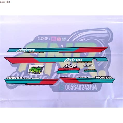 Sticker Striping Honda Astrea Grand Bulus Tahun 91 92 Hijau Tosca