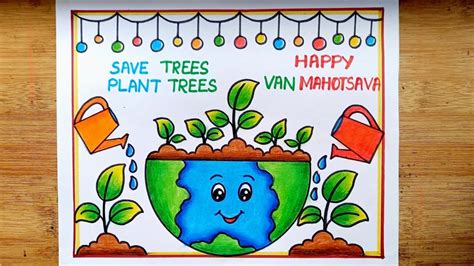 Van Mahotsav Drawing Van Mahotsav Poster How To Draw Van Mahotsav