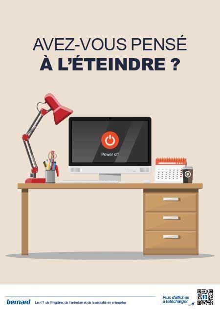 Affiche Avez vous pensé à éteindre votre ordinateur Affiche