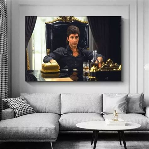 Cuadro Decorativo Tony Scarface Canvas Arte Unico 50x75cm