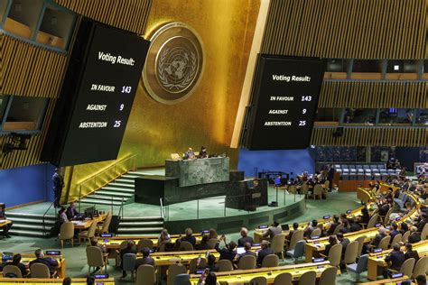 Unga Votes In Favor Of Palestine S Full Membership Daily Sabah