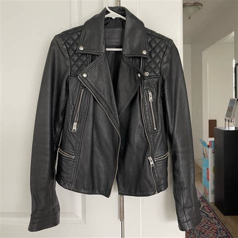 All Saints Jackets Coats Allsaints Catch Sheep Leather Moto Biker