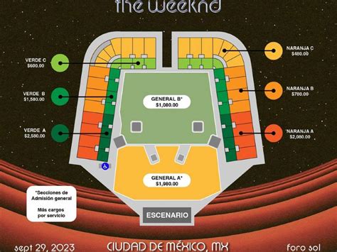 Mapa Foro Sol The Weeknd