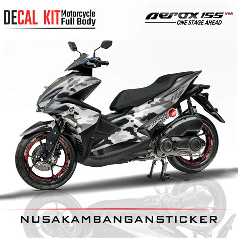 Decal Sticker Aerox Army Dark Grey Nusakambangan Sticker