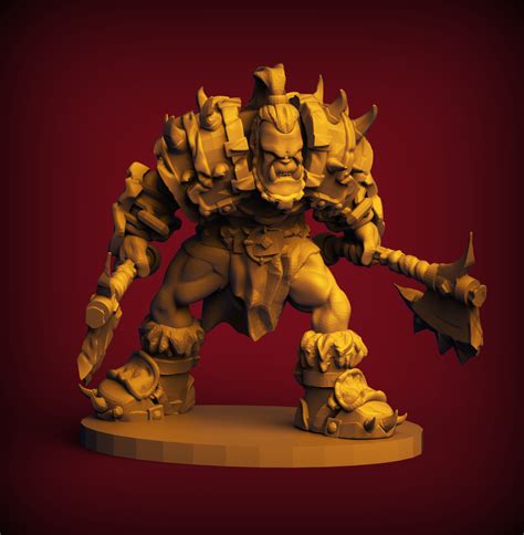 STL Datei Orc Grunt Free 3D Print Model Kostenlos Herunterladen