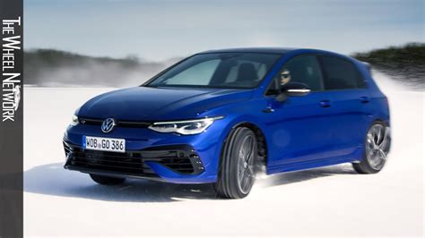 2022 Volkswagen Golf R Lapiz Blue Metallic Driving Exterior YouTube