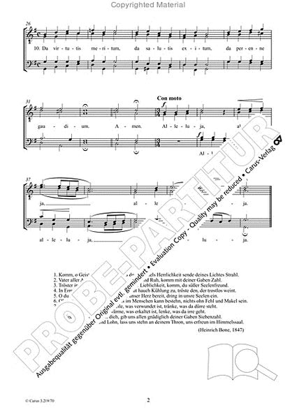 Veni Sancte Spiritus Come Now Holy Spirit By Michael Haller Choir Sheet Music Sheet