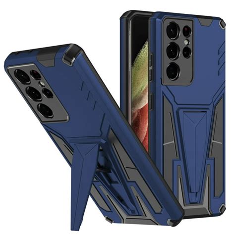 Dteck Case For Samsung Galaxy S22 Ultra With Stand Hybrid Dual Layer Heavy Duty Military Grade