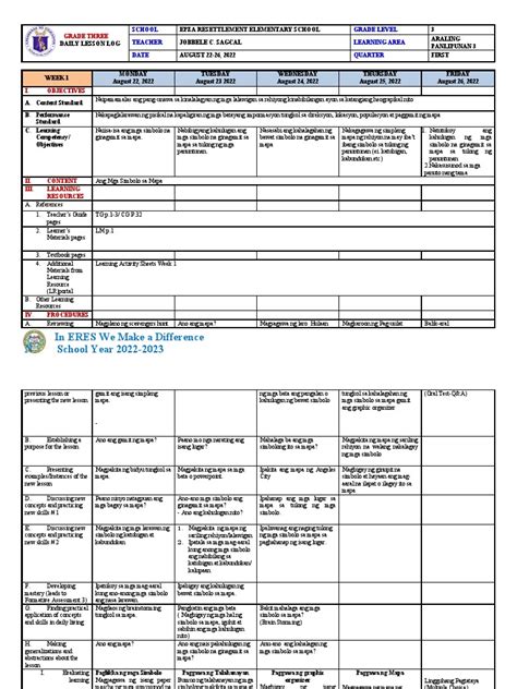 Dll Arpan 3 Q1 Week 1 Pdf