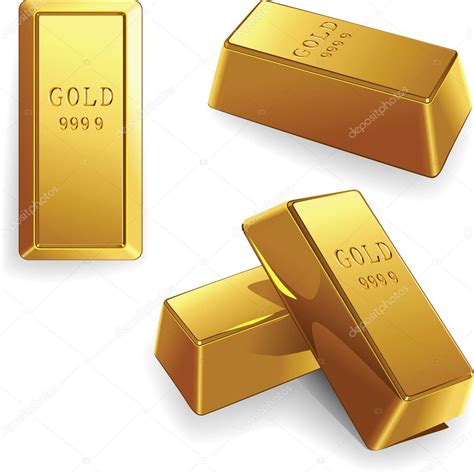 Vector set of gold bars — Stock Vector © olgacov #7231710