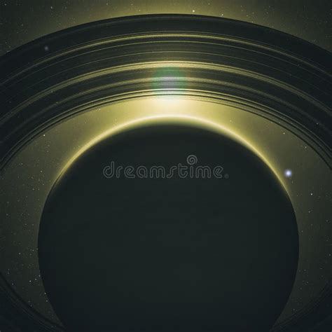 Saturno Y Sus Anillos Uno De Los Planetas Del Sistema Solar Vectorial Imagen Lineal Para