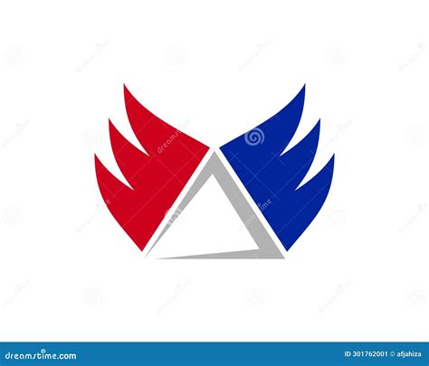 Triangle Wing Logo Icon Template Stock Vector Illustration Of