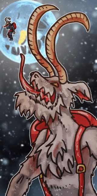 Day 284 Of Drawing All Enemies Everyday Krampus Rterraria