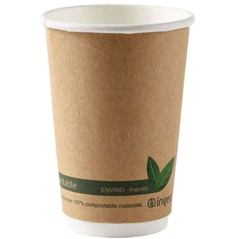 Seldram Supplies Oz Kraft Compostable Double Wall Cups Ctn