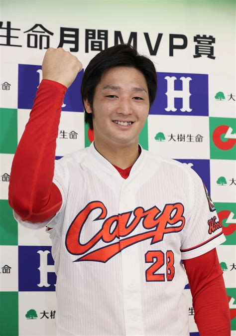 広島鈴木誠也、床田寛樹の同学年コンビが月間mvpダブル受賞 床田は初 プロ野球写真ニュース 日刊スポーツ