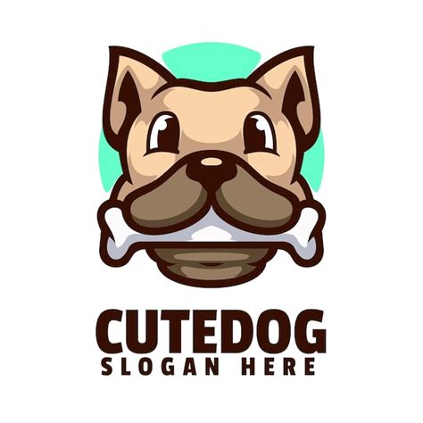 Premium Vector Cute Dog Mascot Logo Design