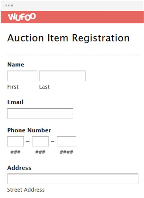 Registration Forms Template Free Collection