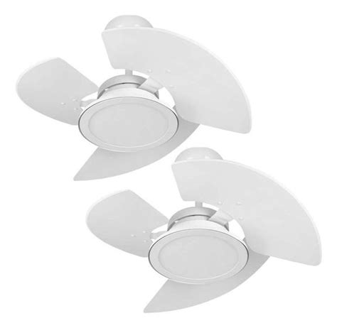 Kit 2 Ventiladores de Teto Aventador Branco 3 Pás Mdf 110V TRON