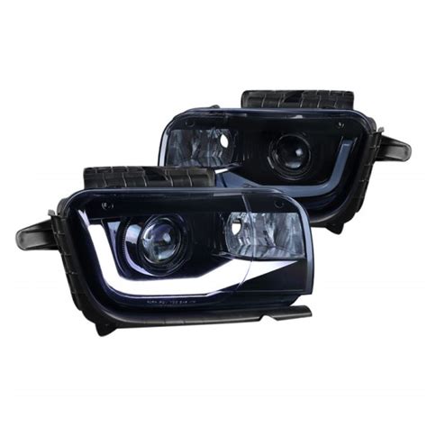 Spec D Lhp Cmr G Tm Gloss Black Smoke Drl Bar Projector Headlights