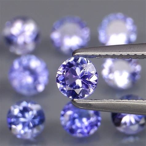 No Reserve VVS Natural Tanzanite Round Cut Loose Gemstone Property Room