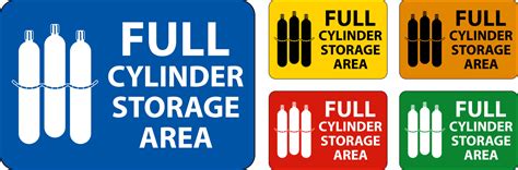 Gas Cylinder Sign Full Cylinder Storage Area 13704265 Vector Art at ...