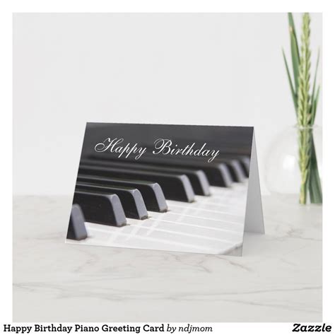Happy Birthday Piano Greeting Card In 2021 Happy