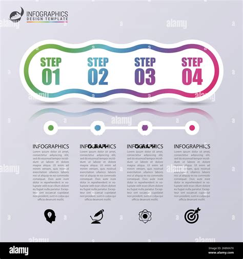 Plantilla De Diseño Infográfico Concepto De Línea De Tiempo Con Iconos Ilustración Vectorial