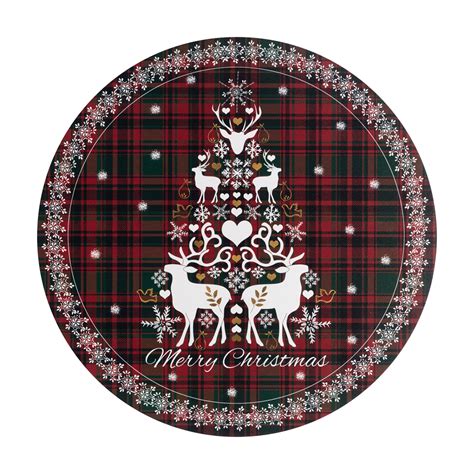 Denby Merry Christmas Tartan Round Placemats | Barkers Wexford