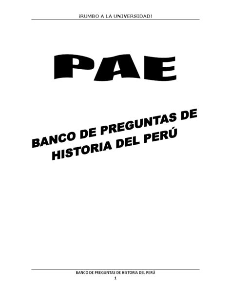 PDF Banco De Preguntas De Historia Del Peru DOKUMEN TIPS