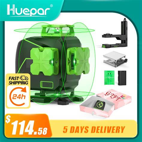 Huepar N Vel Laser Verde 4d 16 Linhas 360 Cruz Horizontal E Vertical