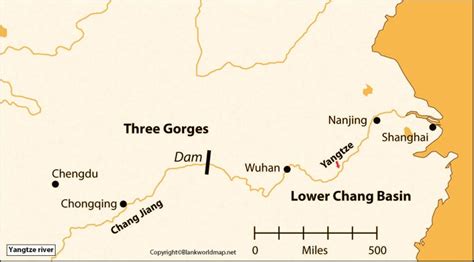 Yangtze River Map - Blank World Map