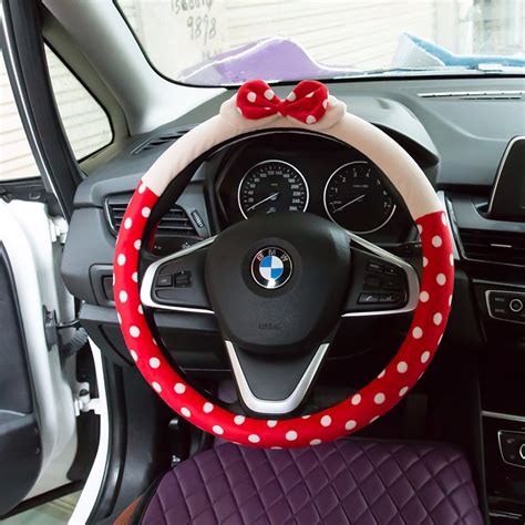 Buy Wholesale Car Interior Cute Bow Polka Dot Auto Steering Wheel Wrap